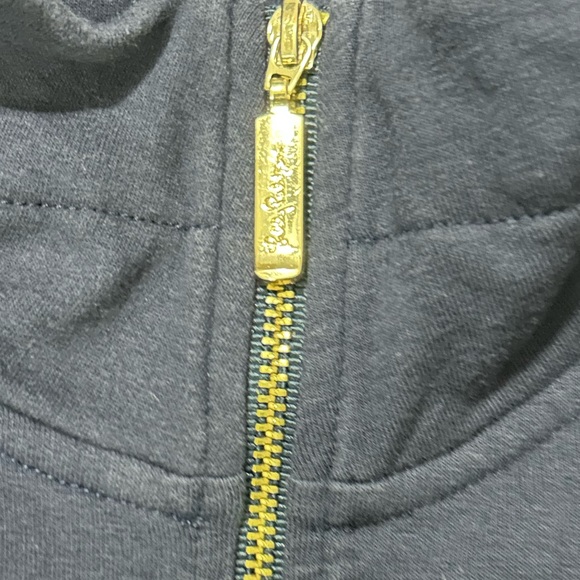 Lilly Pulitzer Skipper Navy 1/2 Zip Sweater Cotton Size Medium - Picture 4 of 6